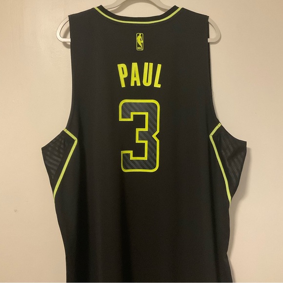 Adidas Limited Edition NBA Los Angeles Clippers Chris Paul Jersey Black/Neon - Picture 6 of 11